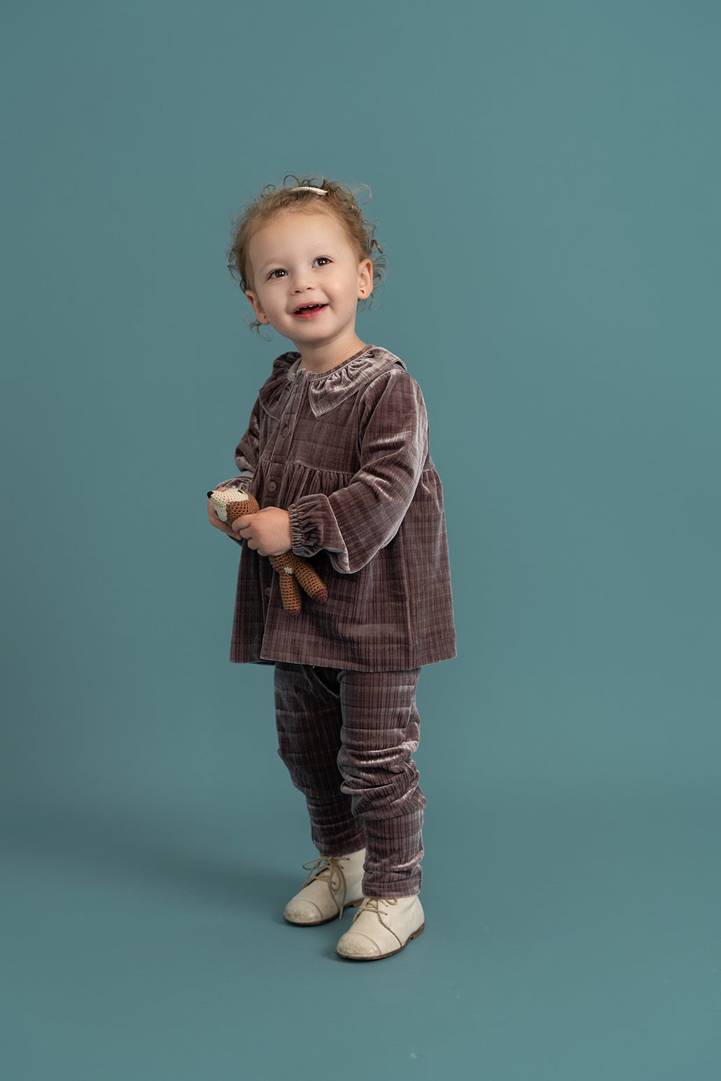 Plaid Velour 2Pc Set