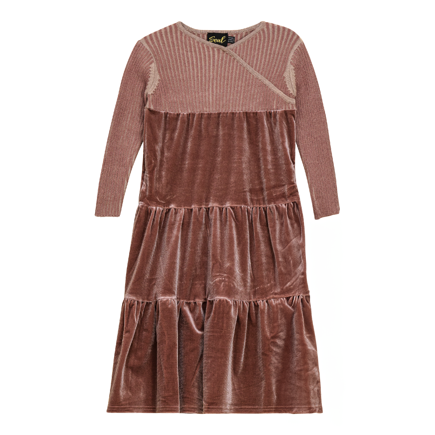 2 Tone Wrap Maxi Dress