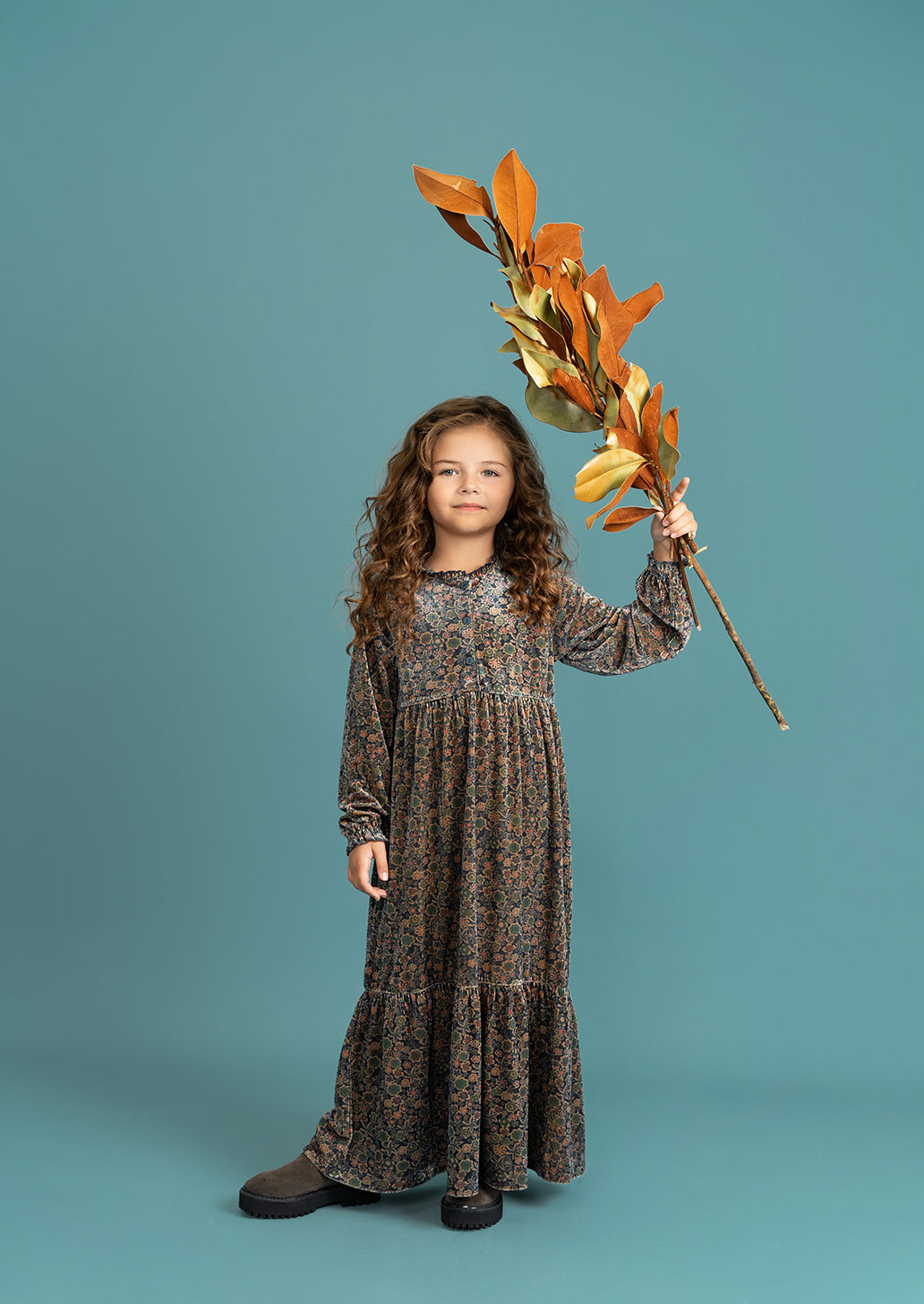 Ribbed Velvet Floral Robe