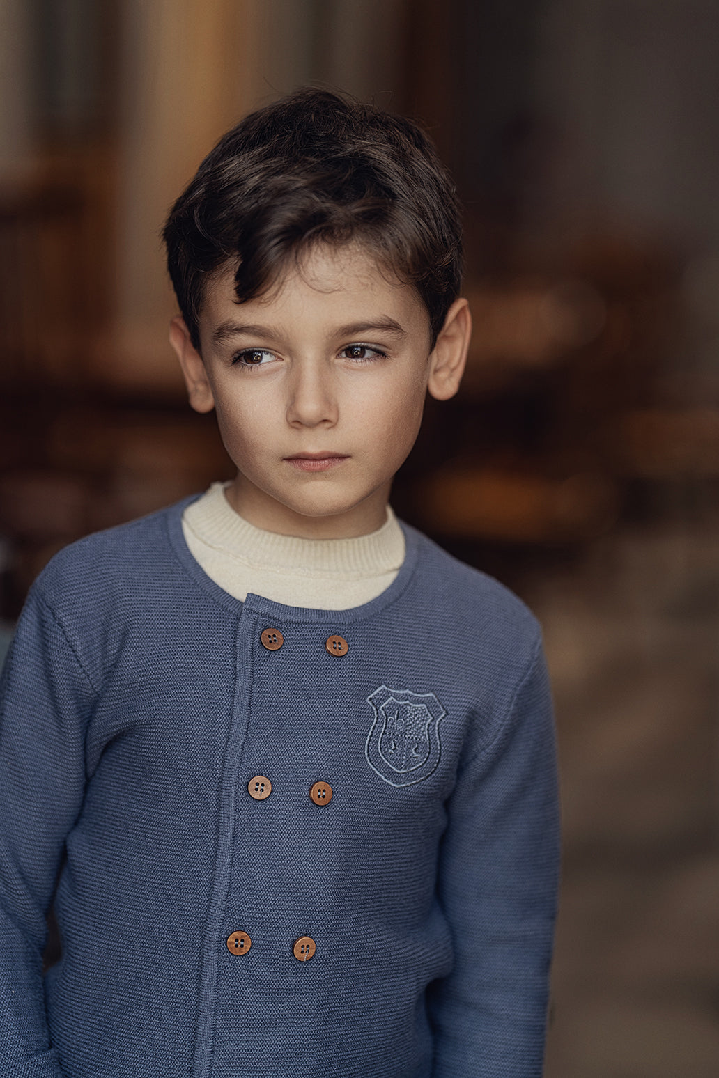 Double Breasted Knit Cardigan