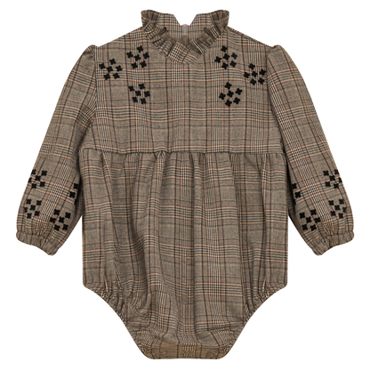 Woven Plaid Bubble Beige