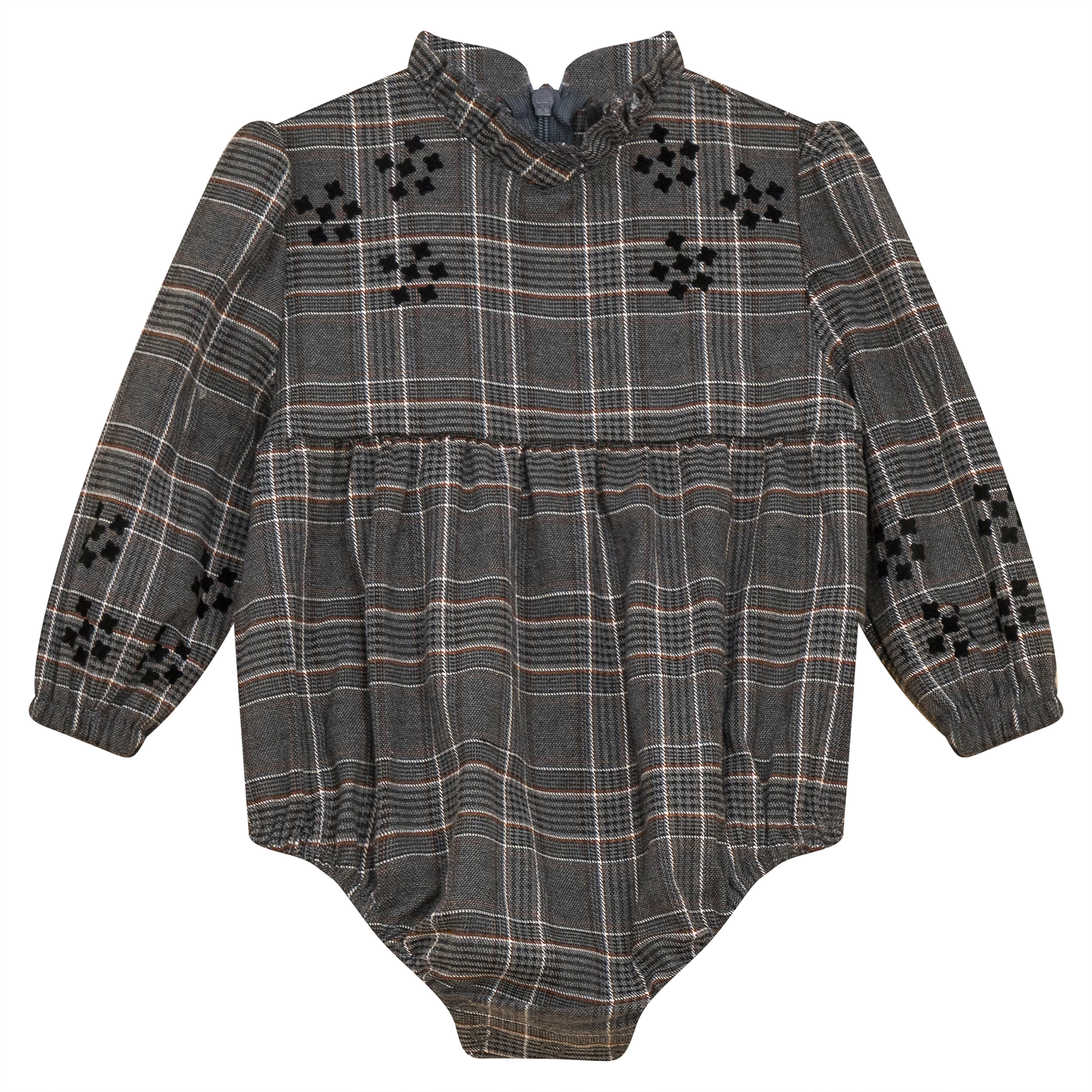 Woven Plaid Bubble Grey
