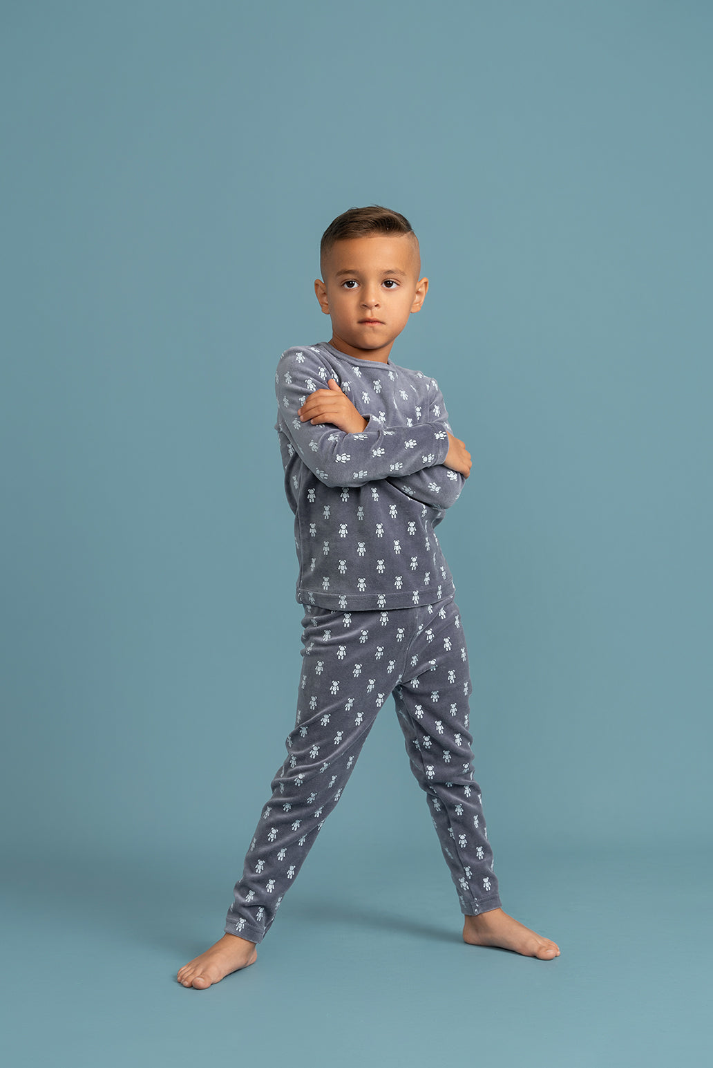 Bear Pirnt Velour Set