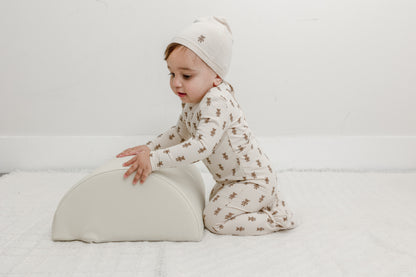 Bear Print Onesie with Hat