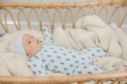 Bear Print Onesie with Hat