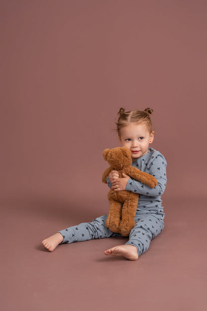 Heart and Paper Plane Print Onesie and Hat