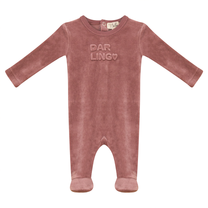 Charming and Darling Print Onesie Rose