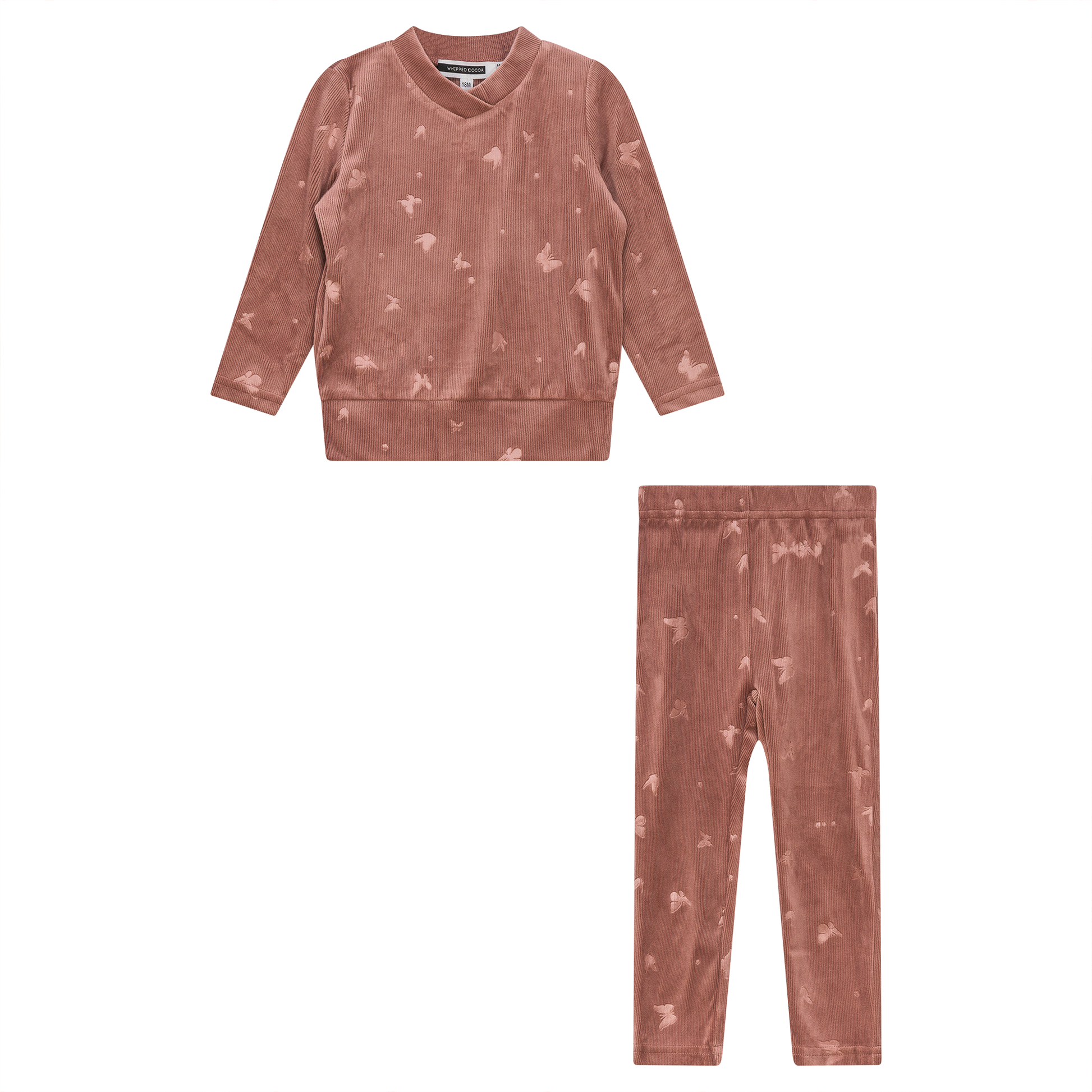 Butterfly Motif 2Pc Set Pink