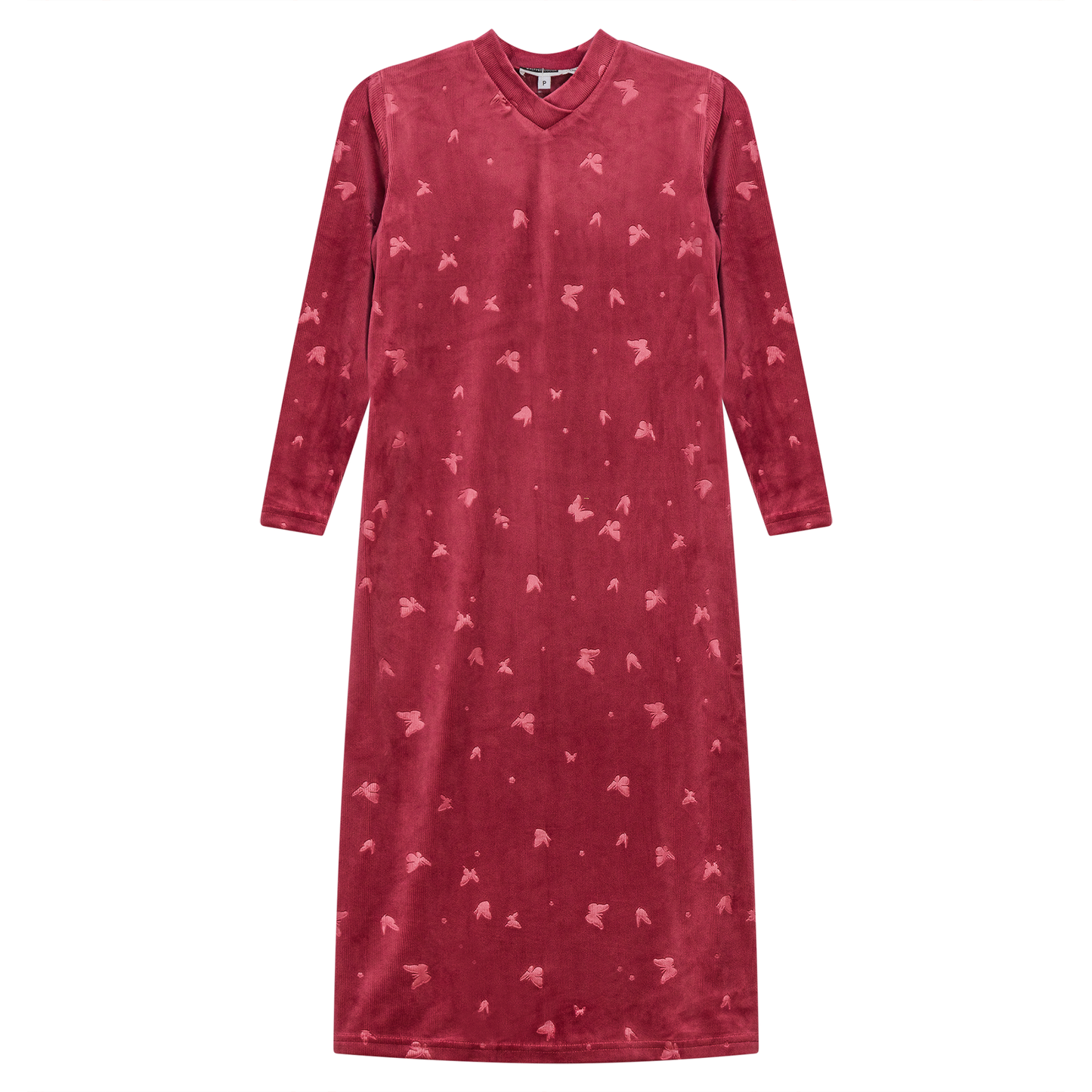 Butterfly Motif Nightgown Red