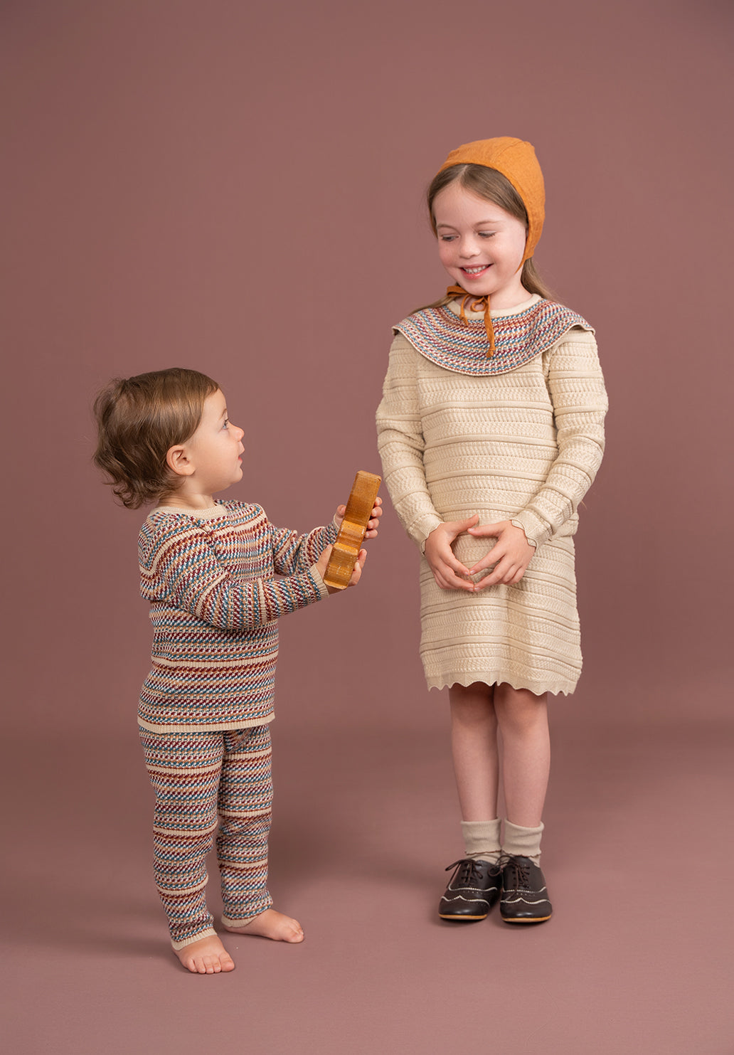 Multi Color Knitted Long Set