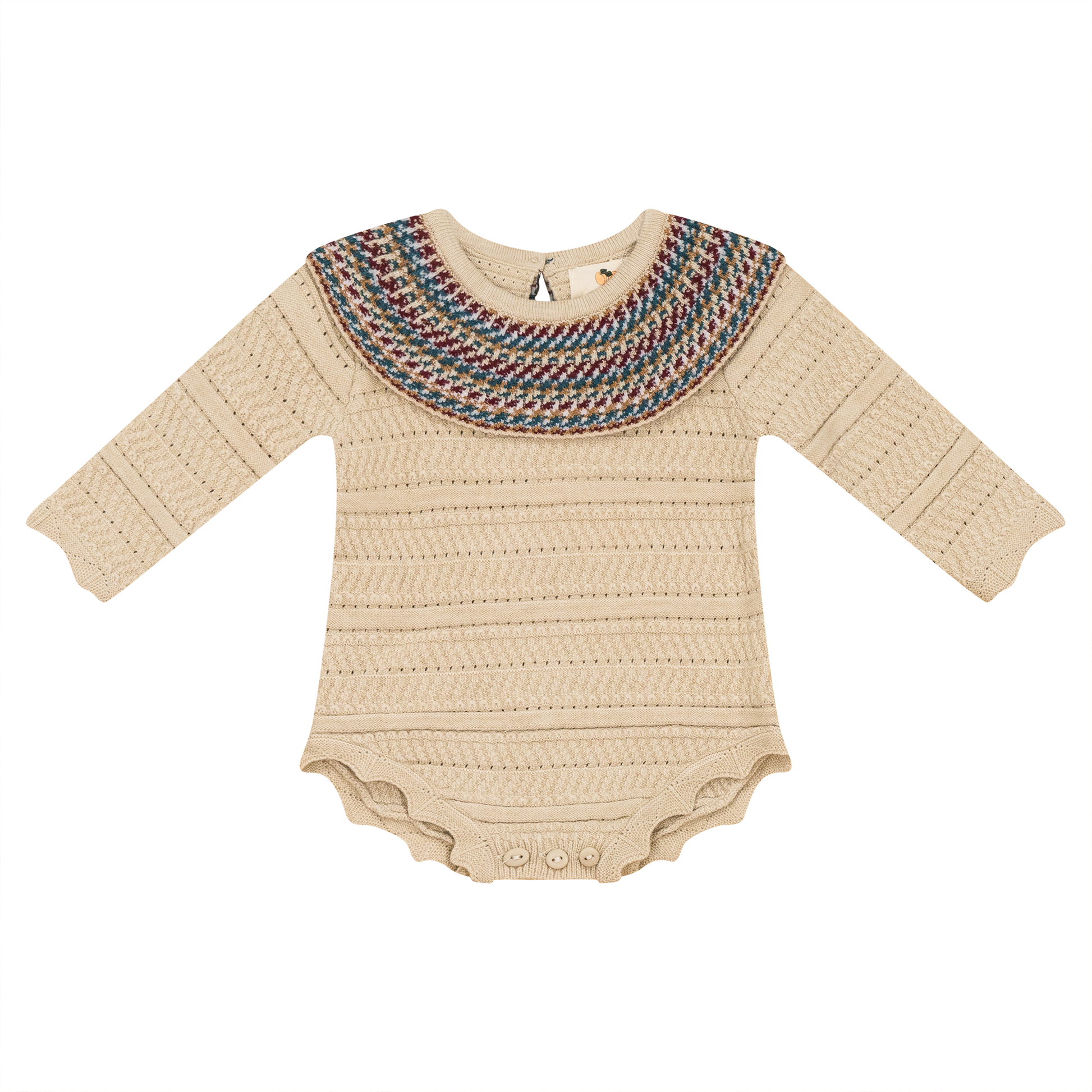 Crochet Knit Bubble Dark Almond