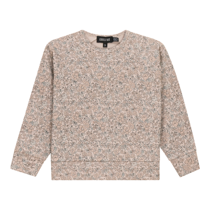 Floral Printed Sweatshirt Nude Pink