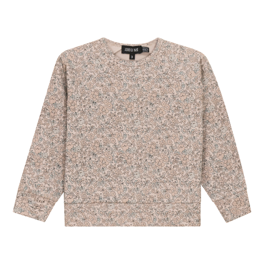 Floral Printed Sweatshirt Nude Pink