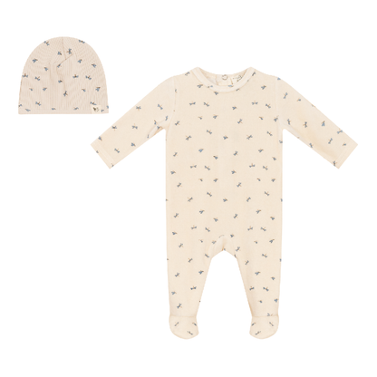 Firefly Printed Onesie Set Beige