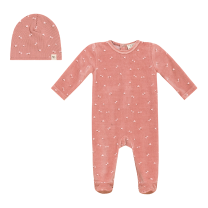 Firefly Printed Onesie Set Pink