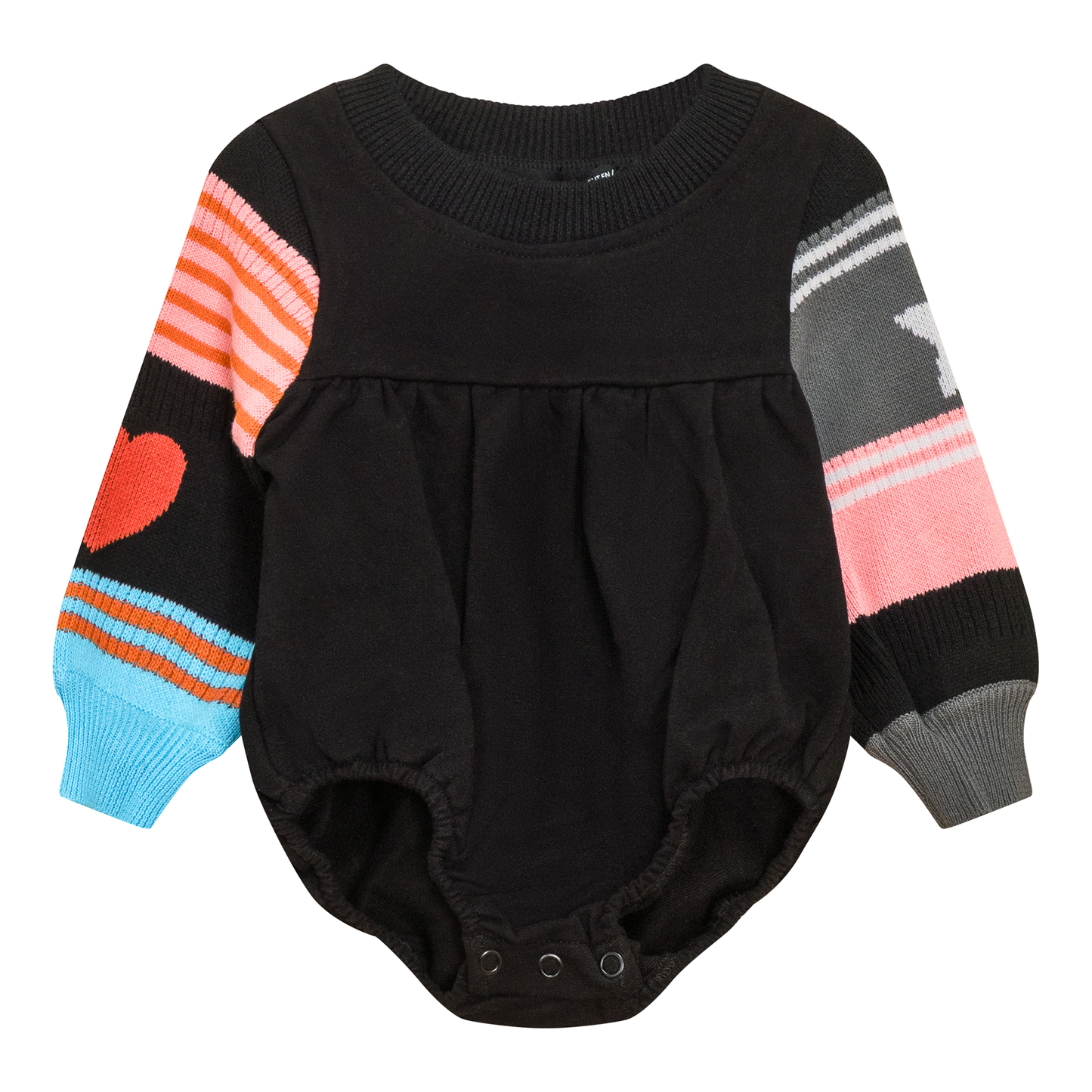 Striped Knit Fleece Bubble