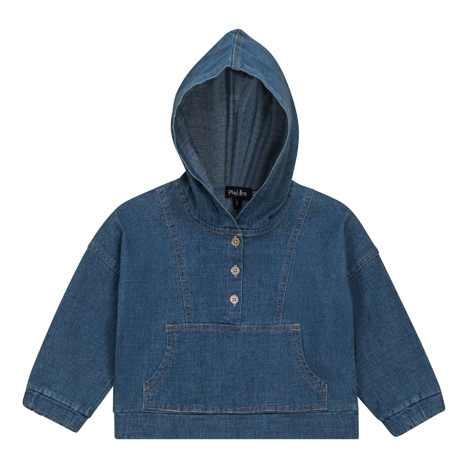 Denim Hooded Top Denim