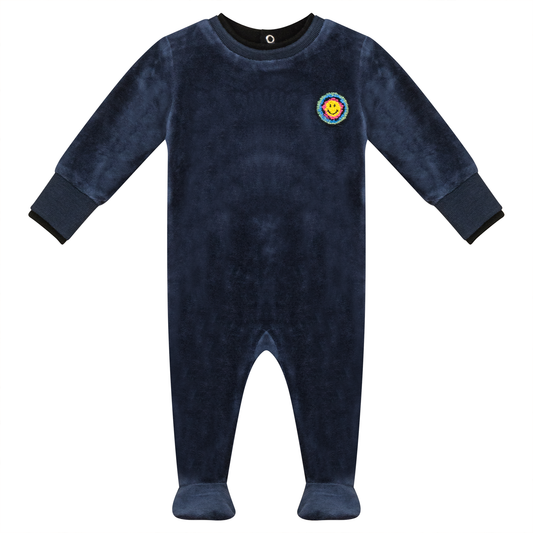 Velour Onesie Navy
