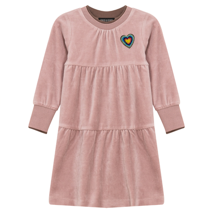 Velour Tiered Dress Bloom