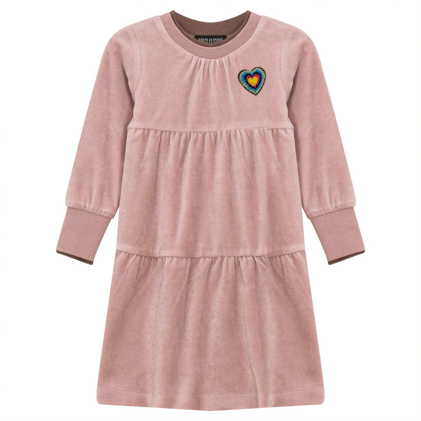 Velour Tiered Dress Bloom