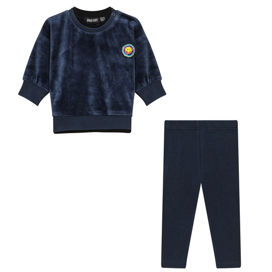 Velour 2Pc Set Navy