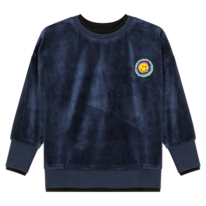 Velour Sweatshirt Navy