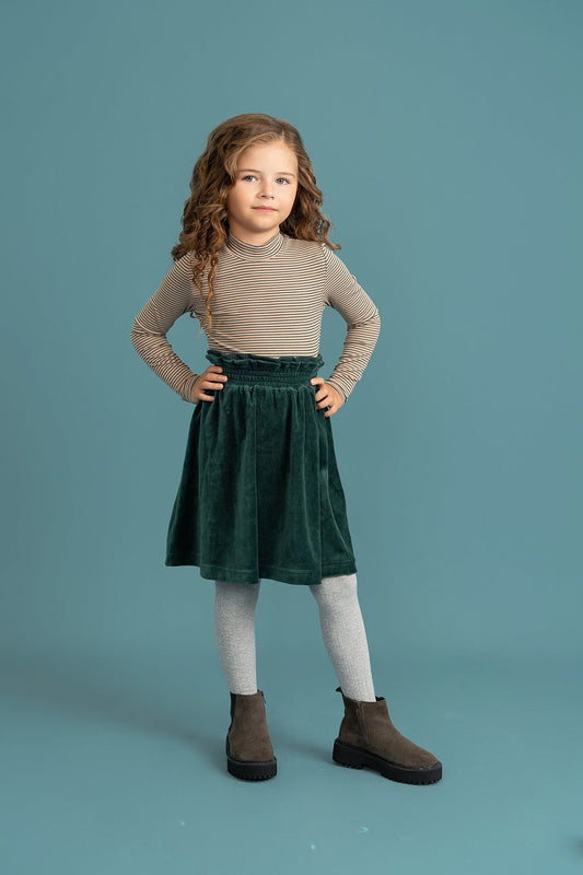 Velour A-Line Skirt