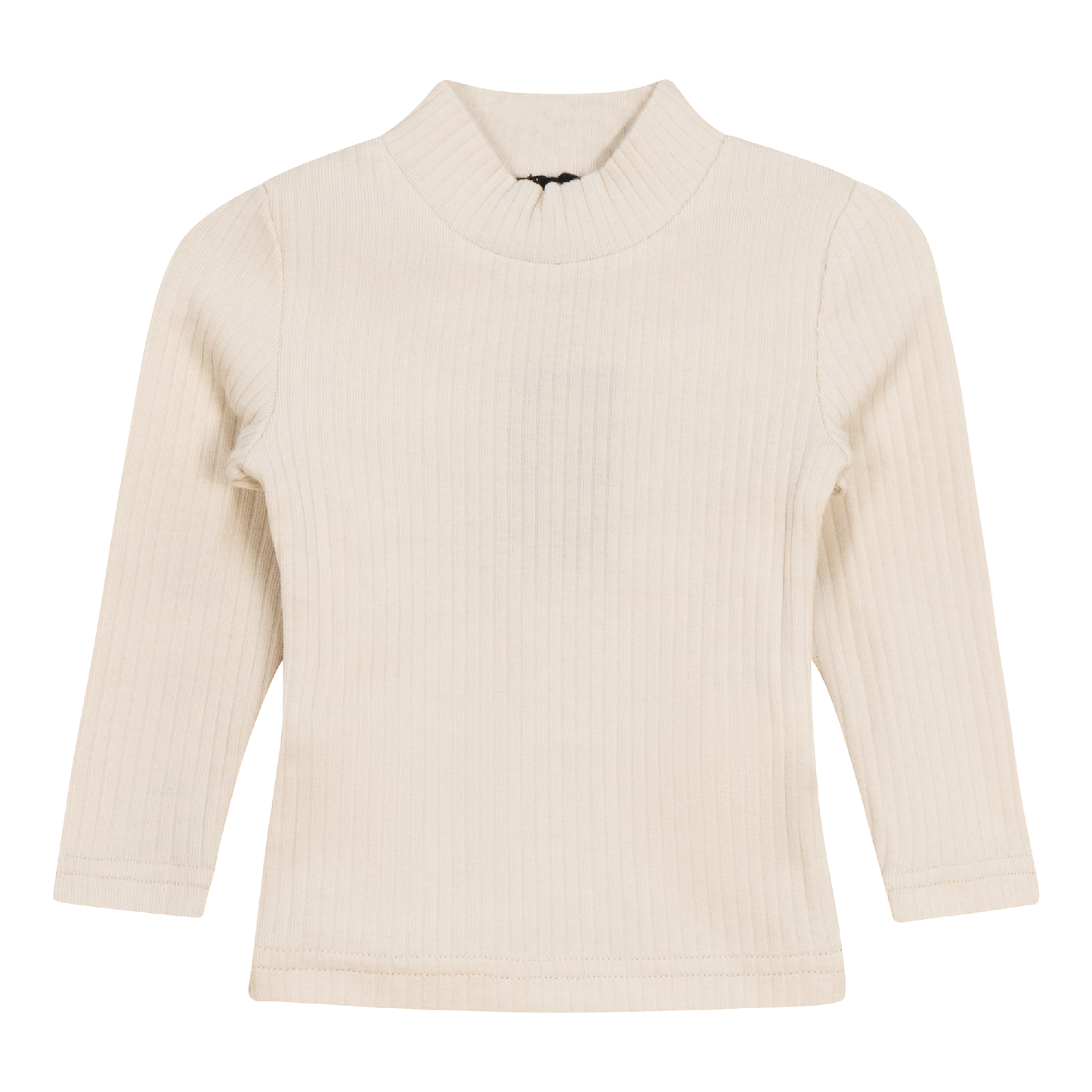 Ribbed Mock Neck Top Cream