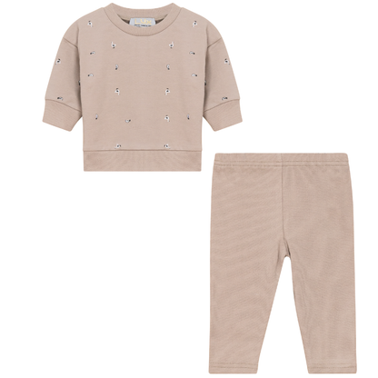 Penguin Printed 2Pc Set Beige