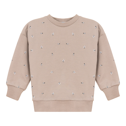 Penguin Printed Sweatshirt Beige