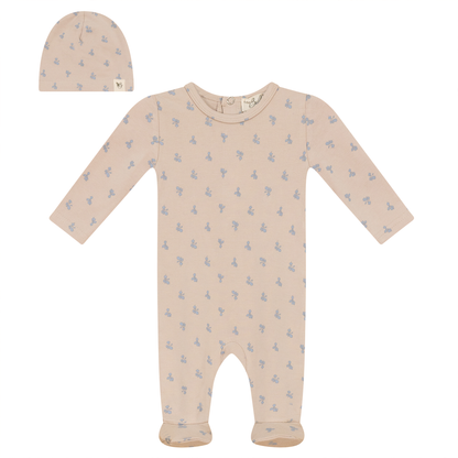 Raddish Printed Onesie Set Blue Biscuit