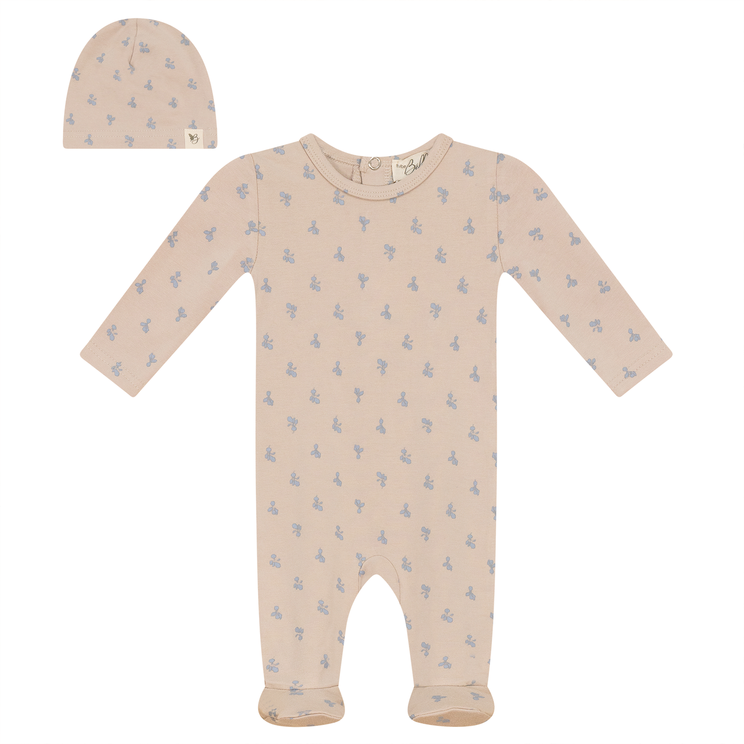 Raddish Printed Onesie Set Blue Biscuit