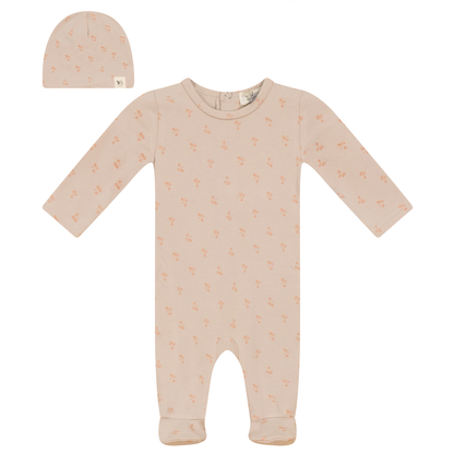 Raddish Printed Onesie Set Pink Biscuit