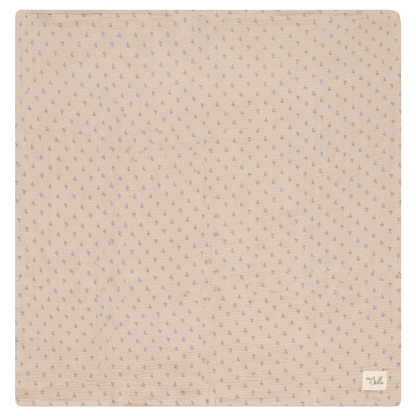 Raddish Print Swaddle Blue Biscuit One Size