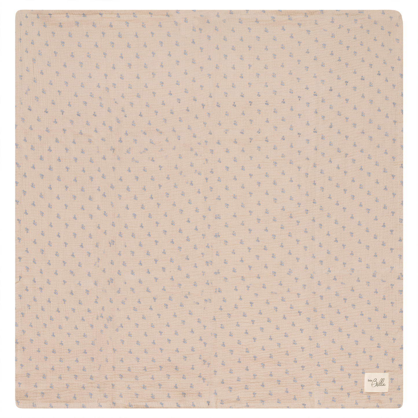 Raddish Print Swaddle Blue Biscuit One Size