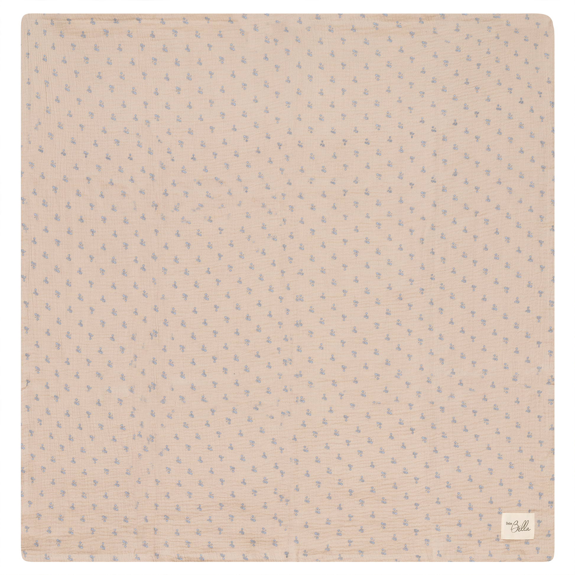 Raddish Print Swaddle Blue Biscuit One Size