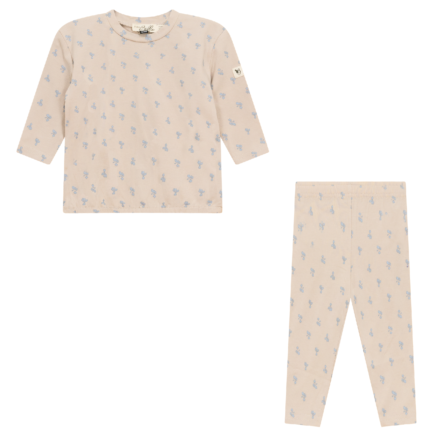 Raddish Print 2Pc Set Blue Biscuit