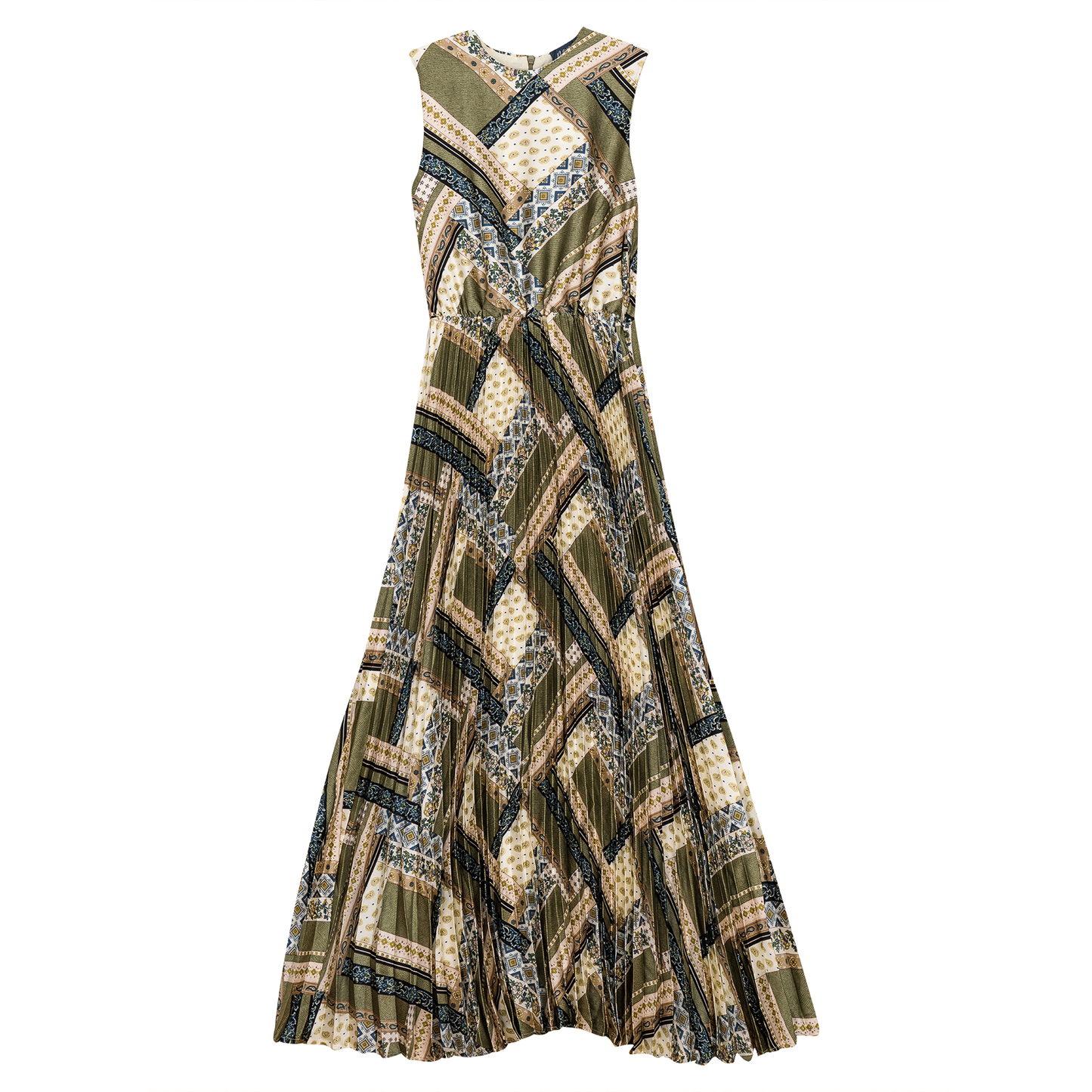 Crepe Pleated Jumper Olive