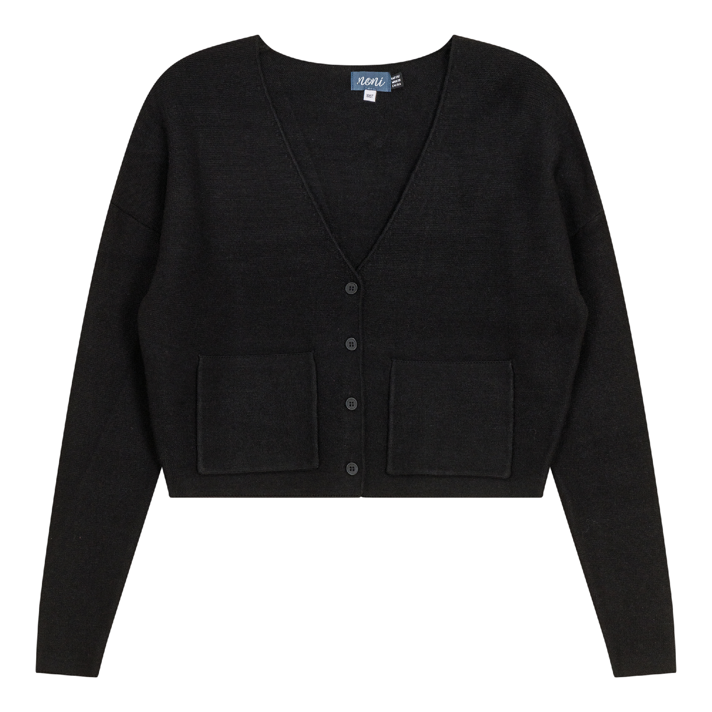 Knitted Crop Cardigan Black