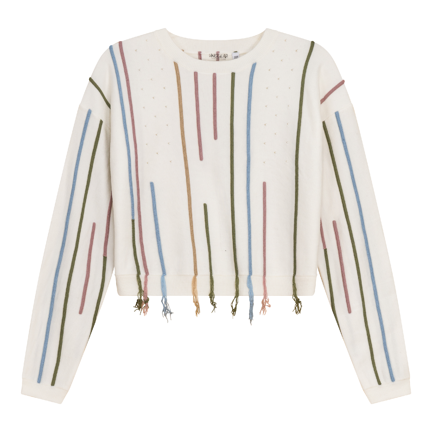 Knitted Crop Sweater Off White