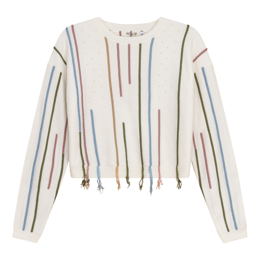 Knitted Crop Sweater Off White