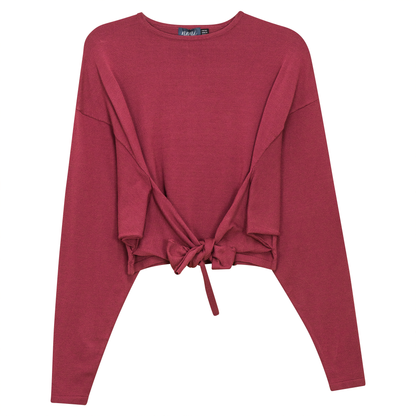 Knitted Crop Top Berry