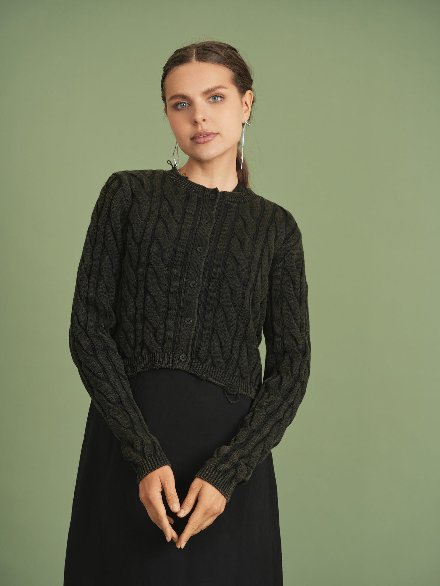 Distressed Knit Cardigan