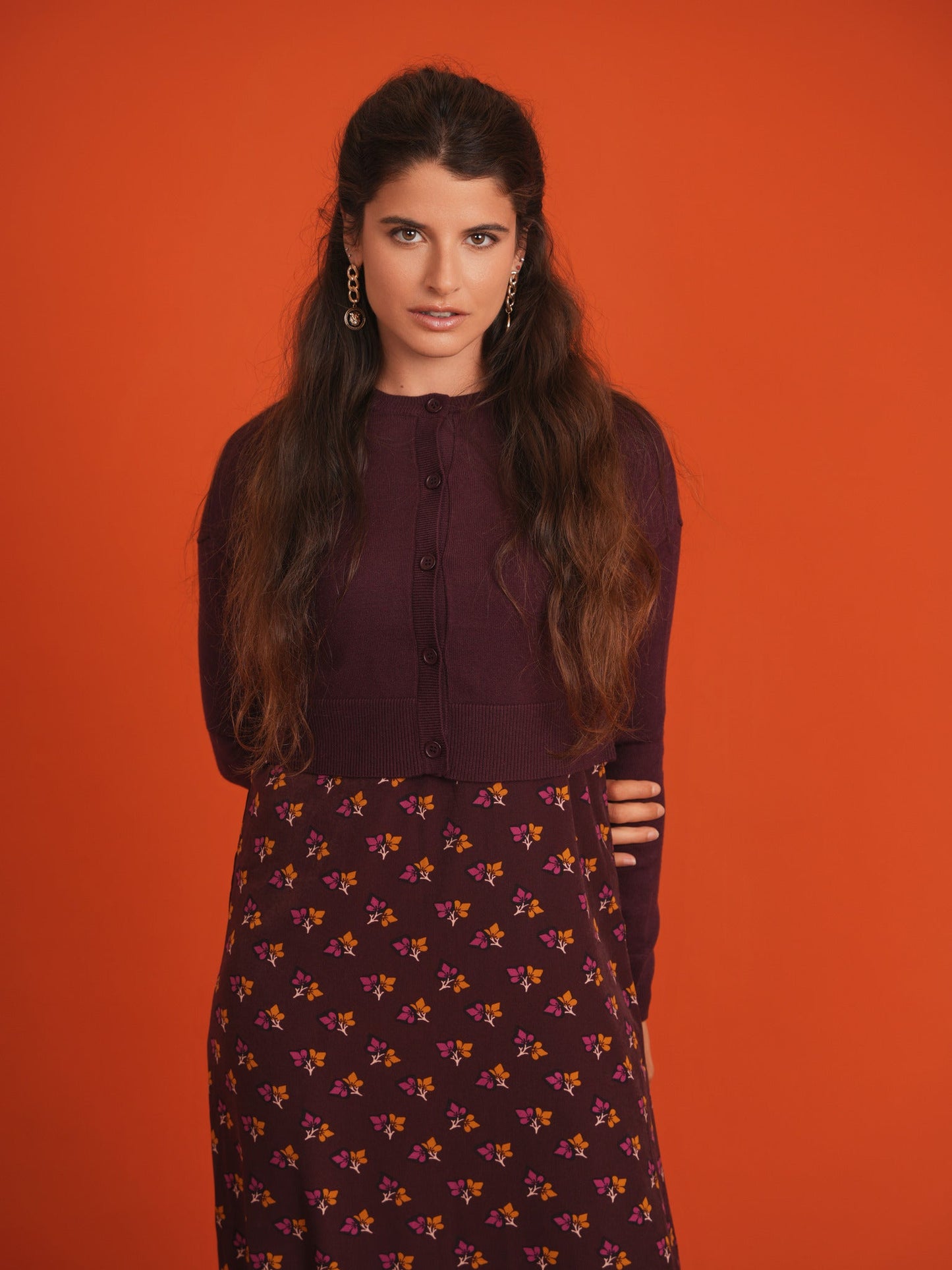 Crepe Jumper and Cardigan Set