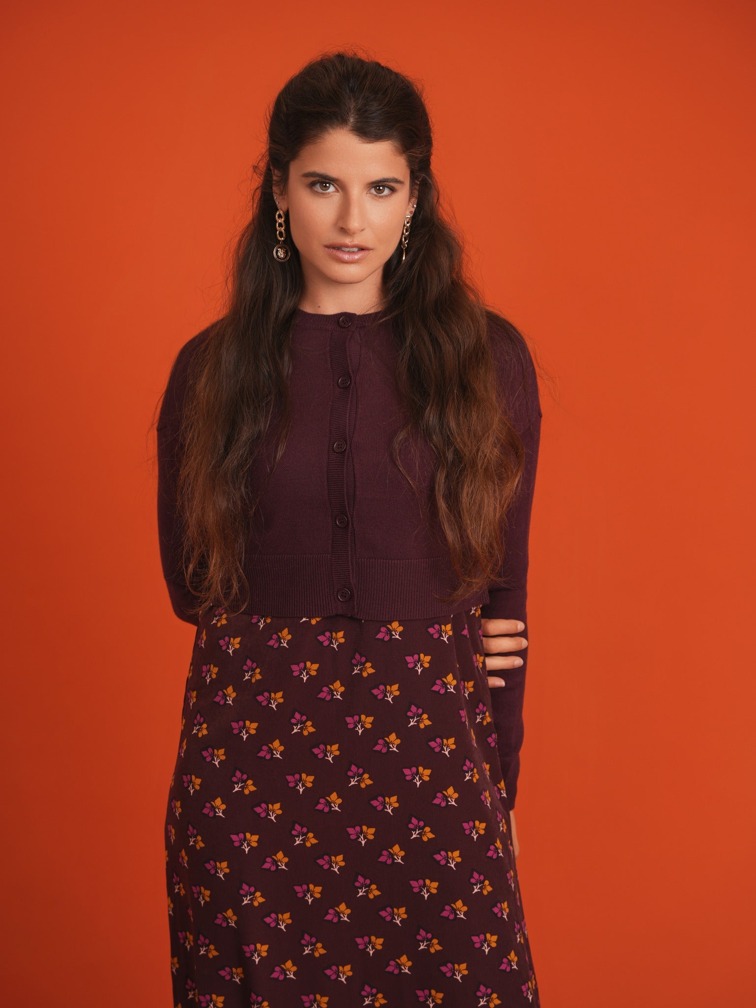 Crepe Jumper and Cardigan Set