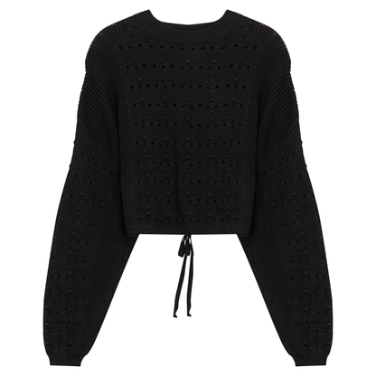 Chunky Loose Sweater Black