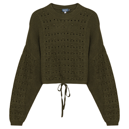 Chunky Loose Sweater Olive