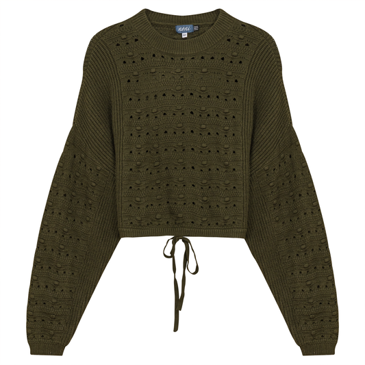 Chunky Loose Sweater Olive