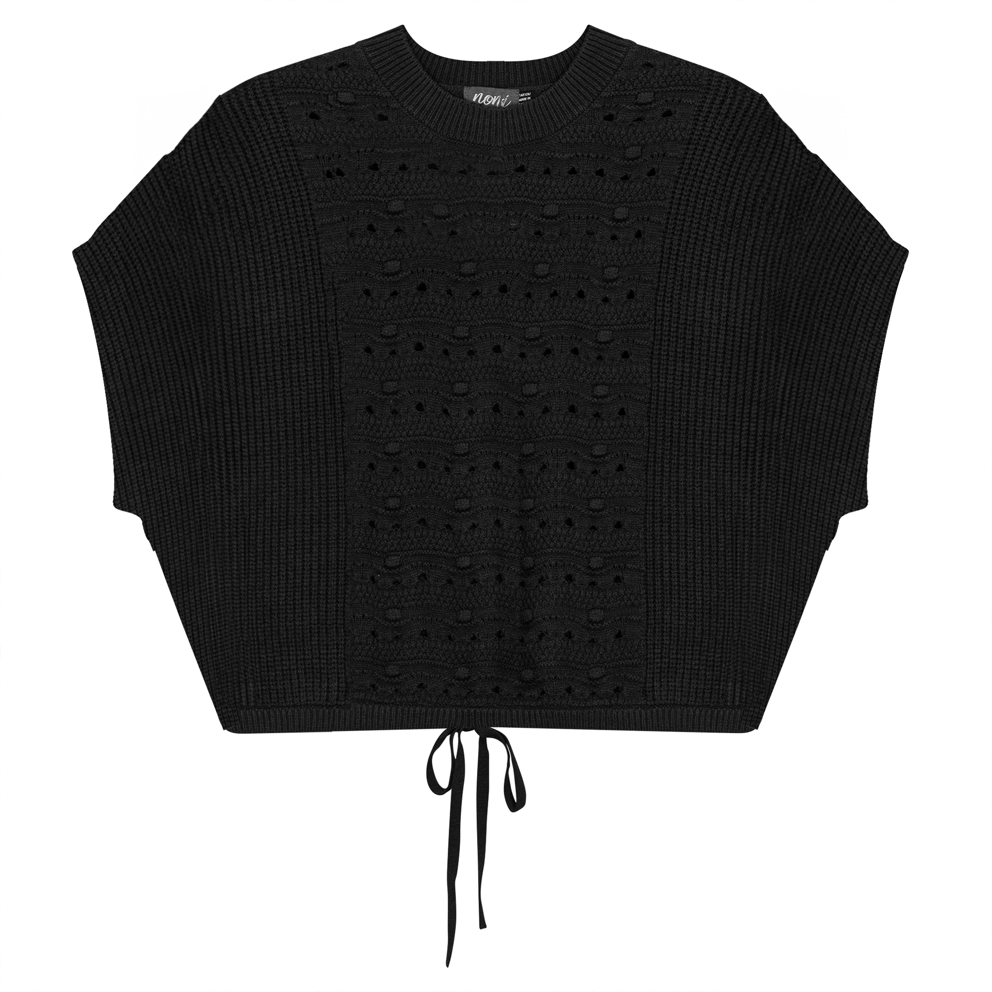 Chunky Loose Vest Black