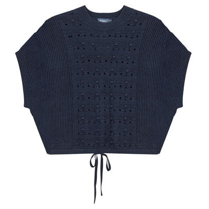 Chunky Loose Vest Midnight Blue